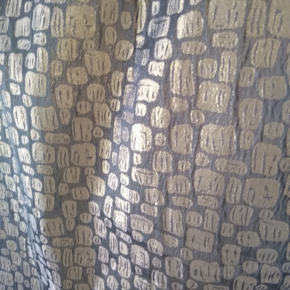 Loft Dressy Gold and Black Straight Skirt Size 2 - Picture 6 of 6